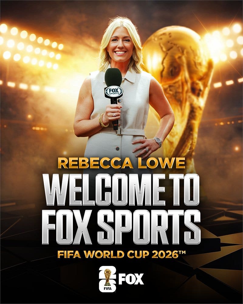 Rebecca Lowe to Host FIFA World Cup 2026 on FOX Sports