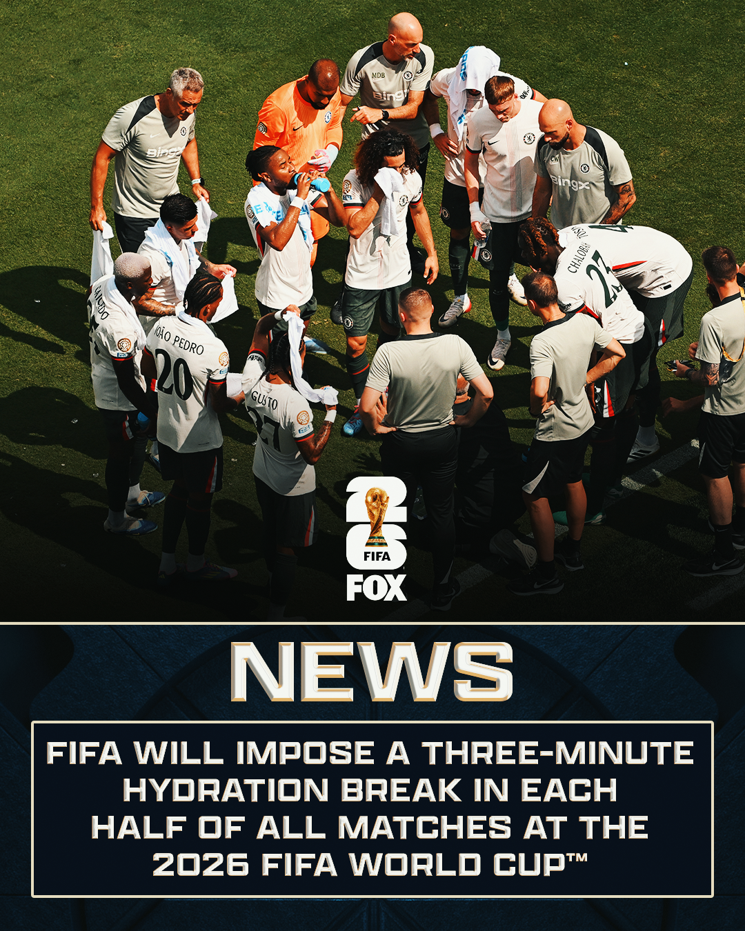 FIFA Introduces Mandatory Hydration Breaks for 2026 World Cup Matches