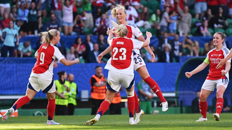 Arsenal Triumphs Over Barcelona to Claim UEFA Women's Champions League Title with Late Goal from Stina Blackstenius