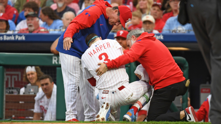 Injury Update: Bryce Harper Leaves Game After Getting Hit on Elbow