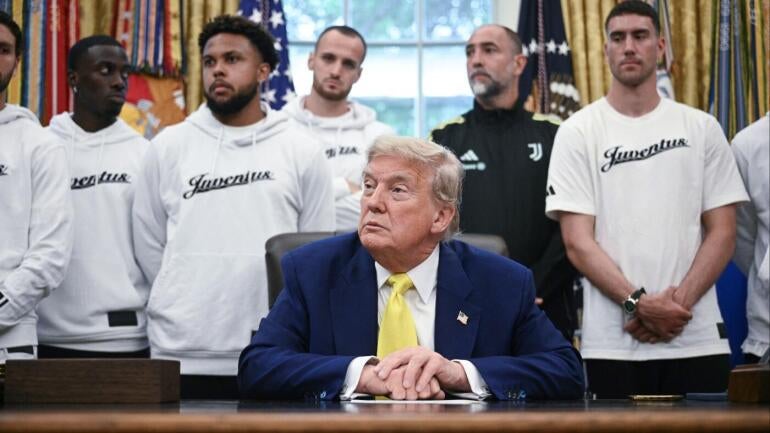 Trump Questions Juventus Players on Transgender Athletes During White House Meeting