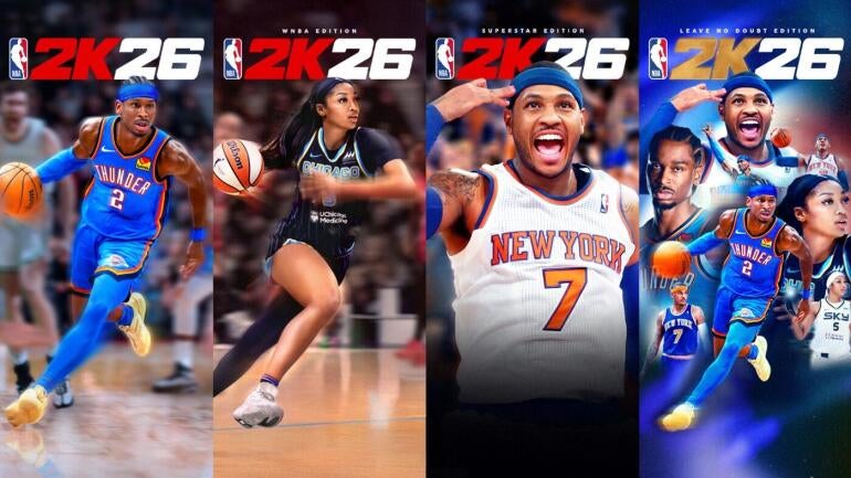 NBA 2K26 Reveals Cover Stars: Shai Gilgeous-Alexander, Angel Reese, and Carmelo Anthony