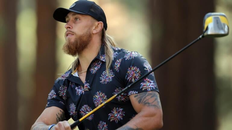 George Kittle Executes 'Sweet Chin Music' on The Miz at Celebrity Golf Championship