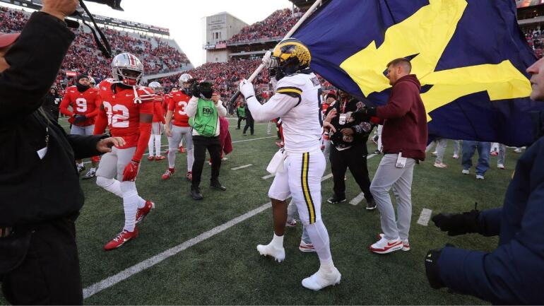 Derrick Moore of Michigan Challenges Ohio State's National Title Claims