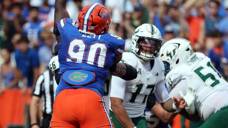 Florida Defensive Lineman Ejected After Spitting Leads to Upset Loss Against South Florida