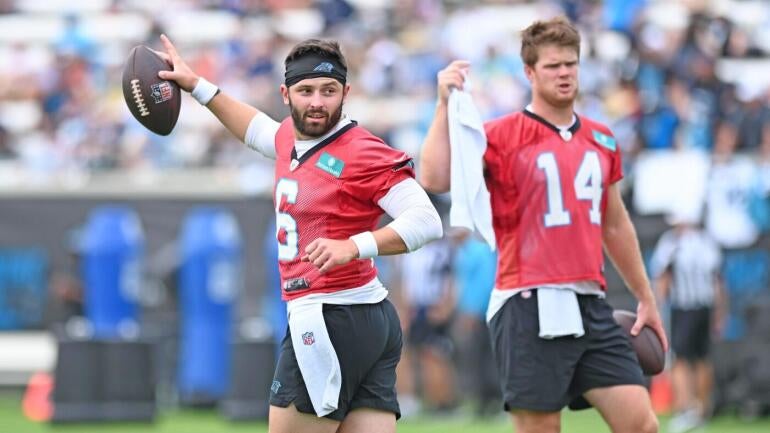 Baker Mayfield Reacts Humorously to Queries About His Time with Sam Darnold on the Panthers