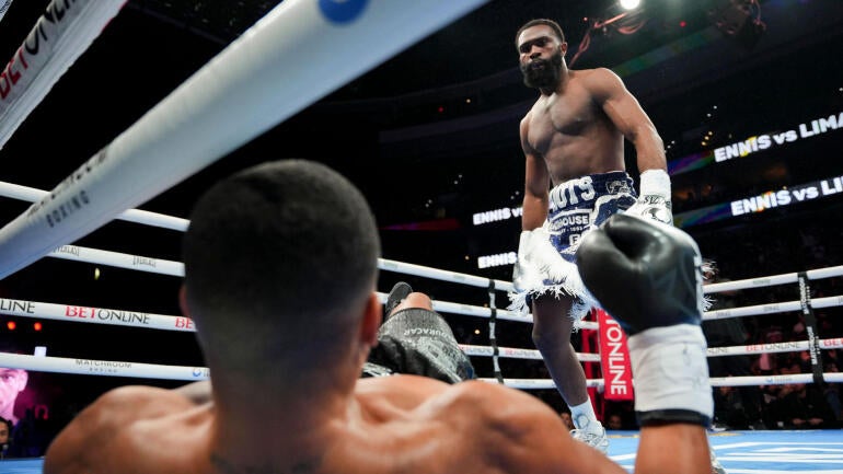 Jaron Ennis Dominates his 154-Pound Debut with a First-Round TKO against Uisma Lima