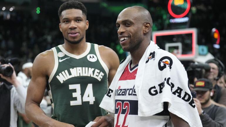 Khris Middleton Celebrates with Bucks Fans During His Return to Milwaukee