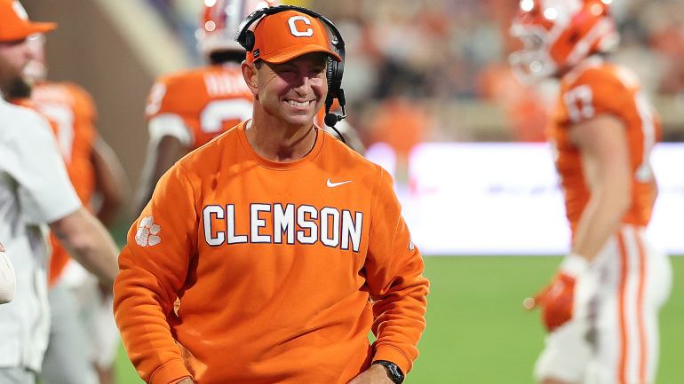 Dabo Swinney Celebrates Clemson's Victory Over Florida State