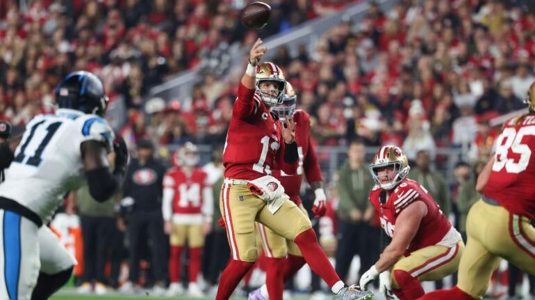 Brock Purdy Struggles in First Half with Three Interceptions, Yet 49ers Maintain Lead Against Panthers